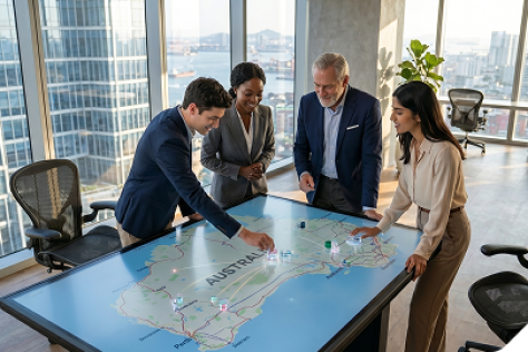 team-collaborating-on-digital-table